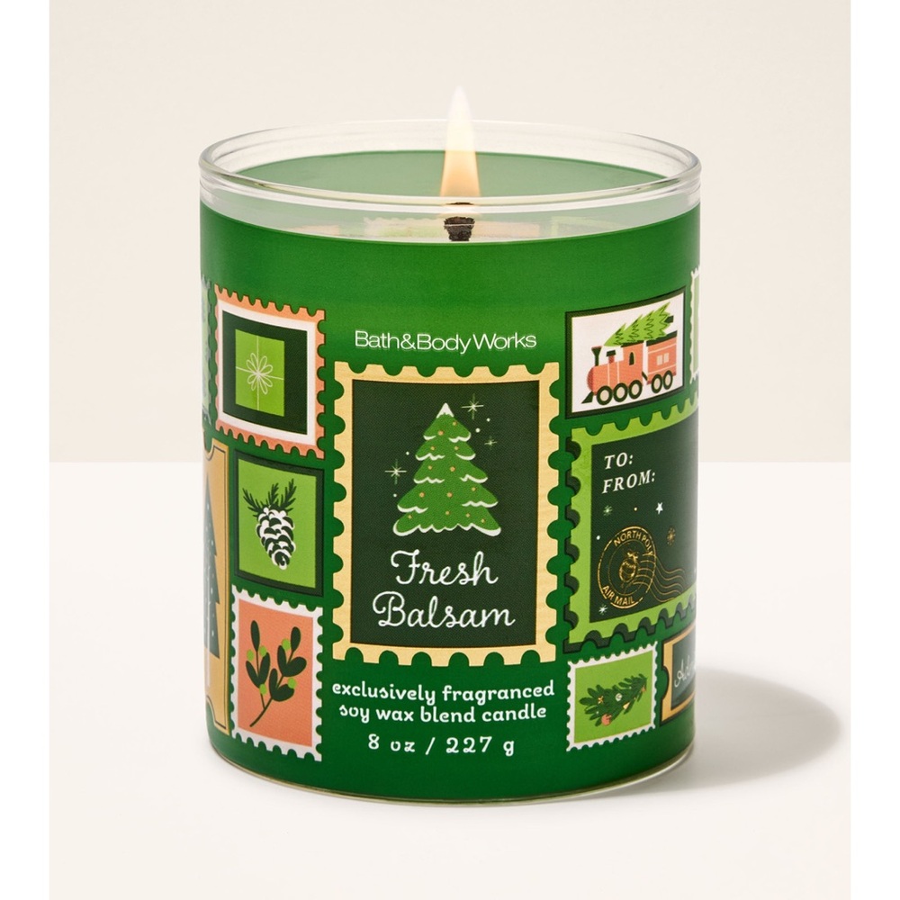 🎅 BBW Fresh Balsam Single-Wick Candle NEW